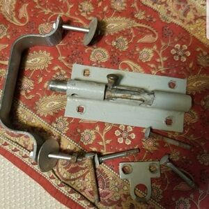 Gray Metal Door Latch Set heavy duty